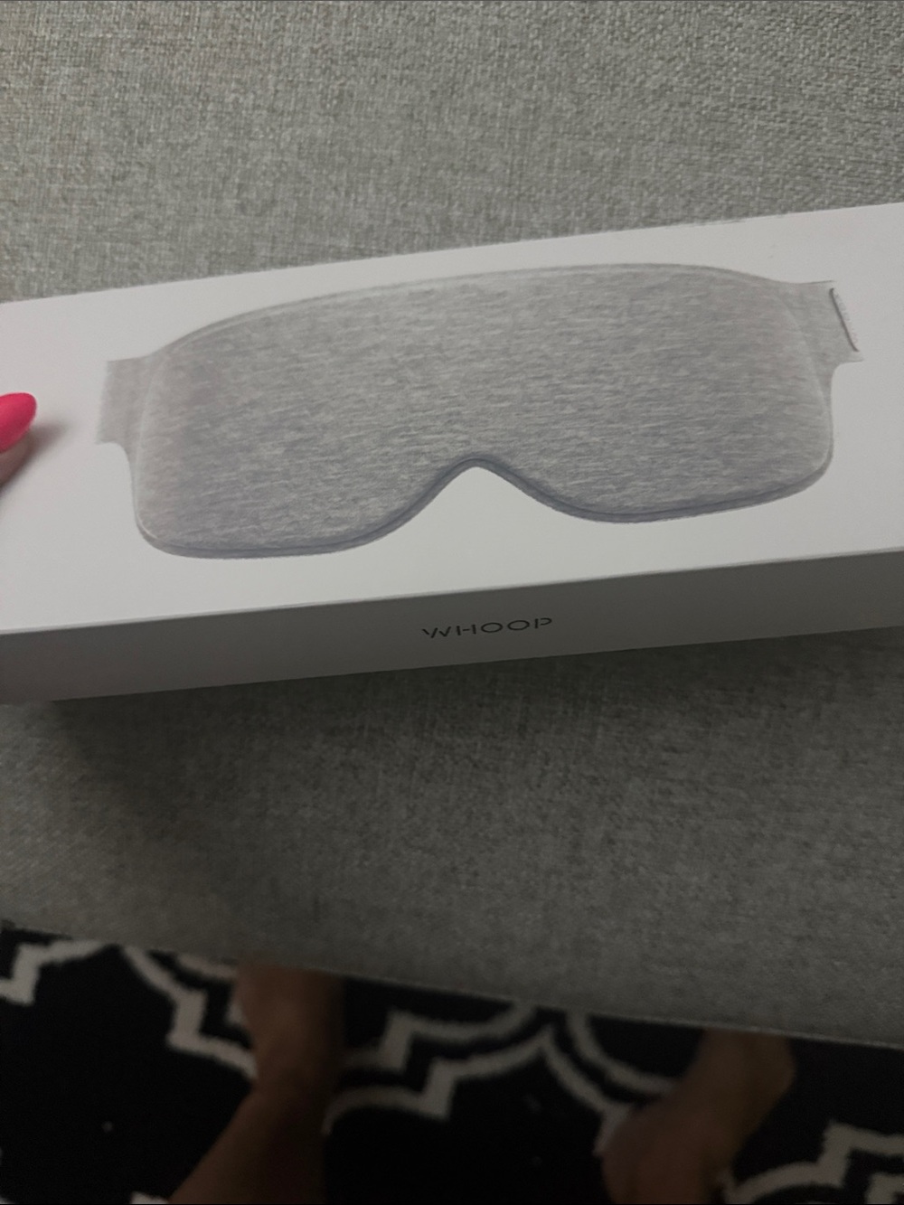 Contoured Grey Sleep/Recovery Eye Mask